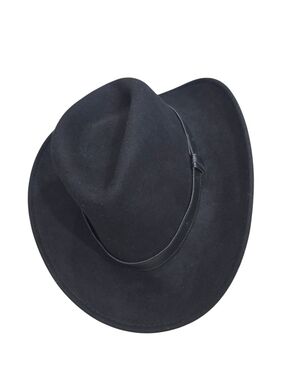 Sunday Afternoons Adult Men's Montana Hat Classic Black Felt Fedora/Leather Band